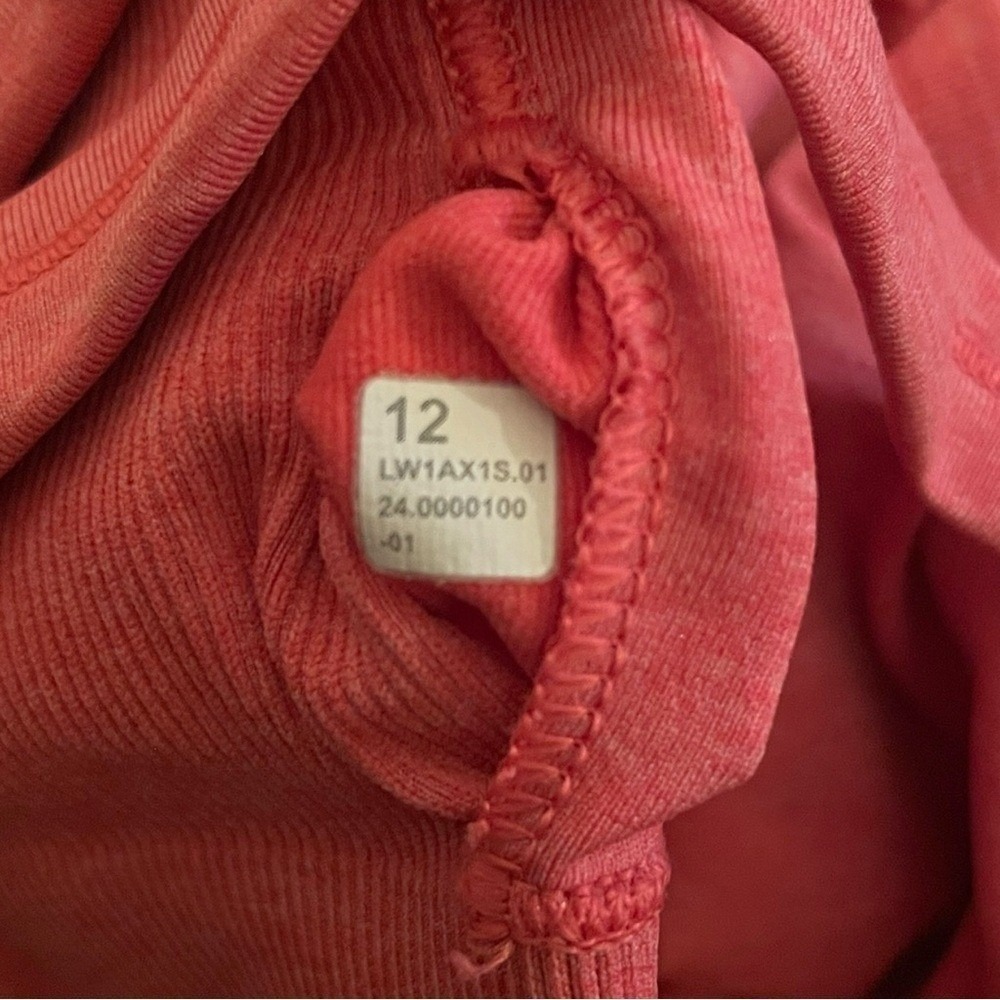 Lululemon Women's Blush Coral Pink Slim Racerback Ebb To Street Tank II Size 12 - Picture 8 of 8